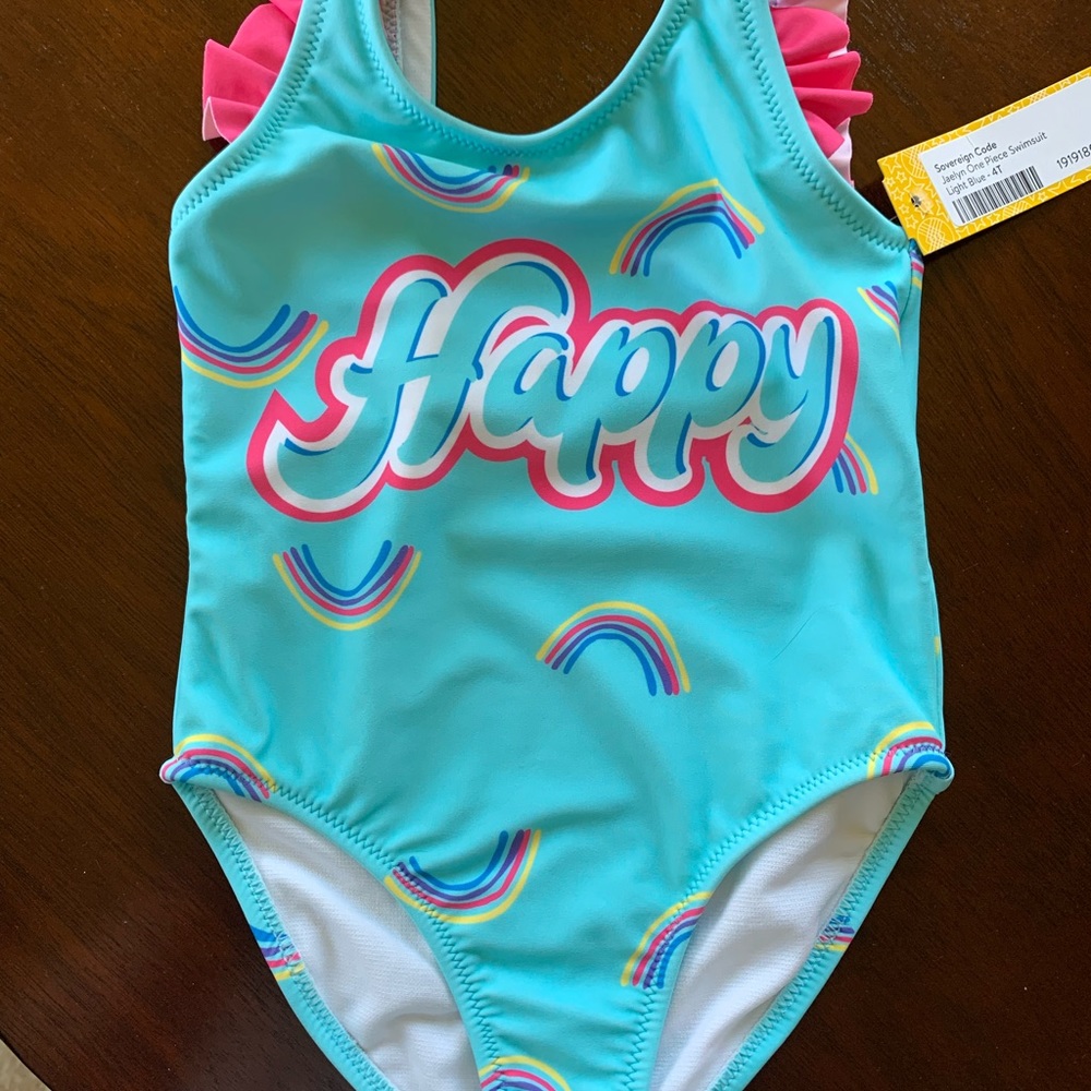 NWT sovereign code girls one piece swimsuit